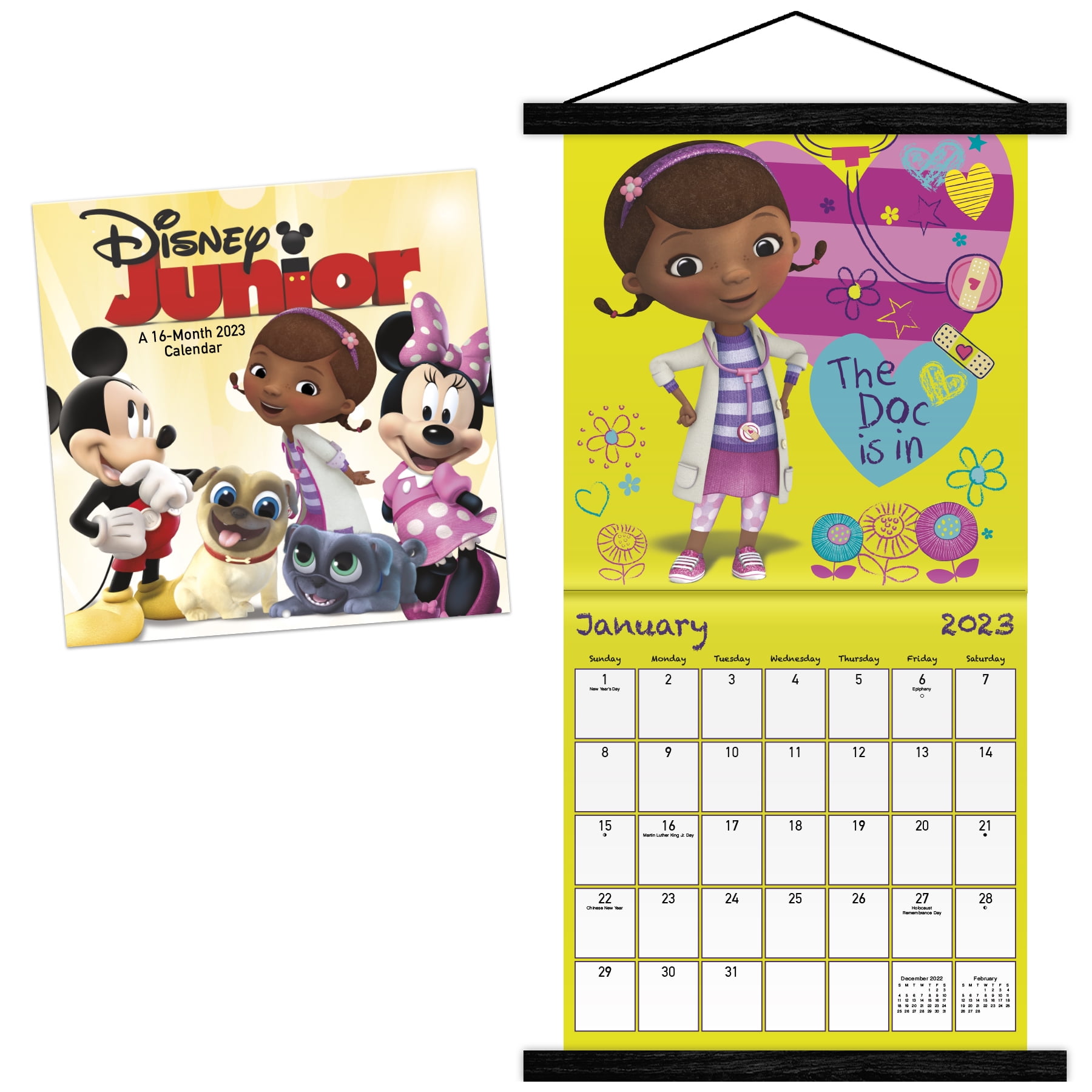 trends-international-2023-disney-junior-wall-calendar-magnetic-frame-walmart-com
