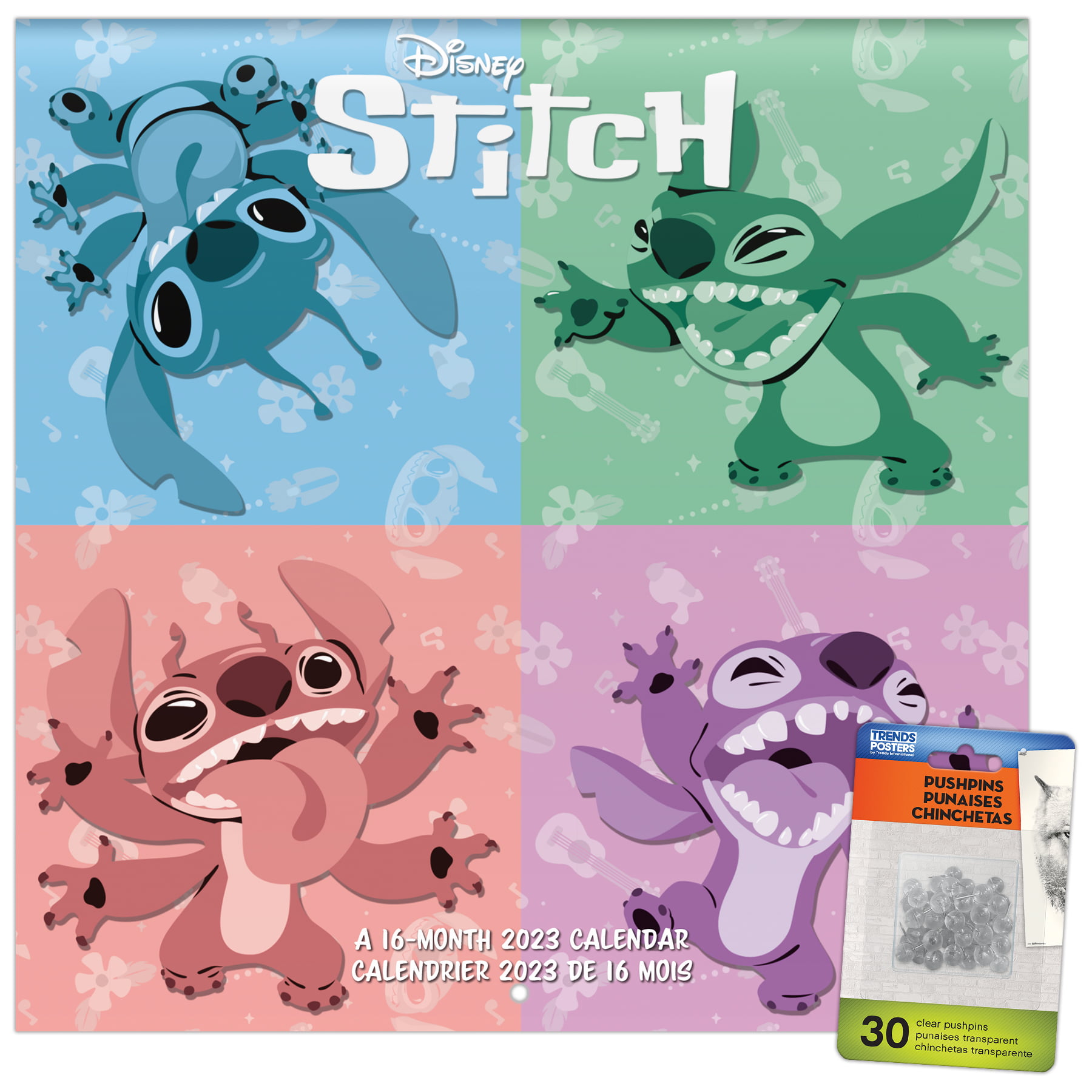 Trends International 2023 Disney Lilo & Stitch (Bilingual French) Wall  Calendar 