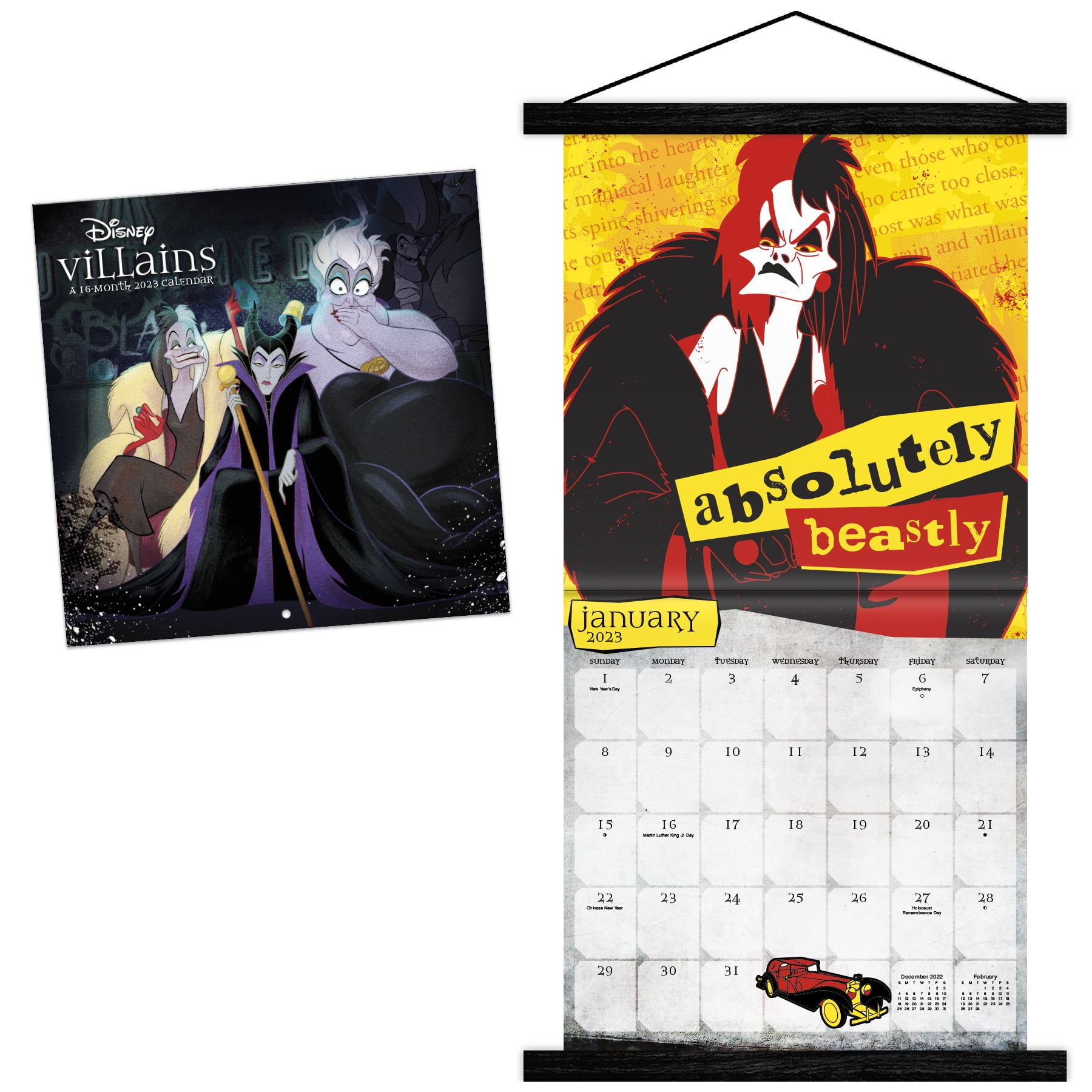 Trends International 2023 Disney Villains Wall Calendar &