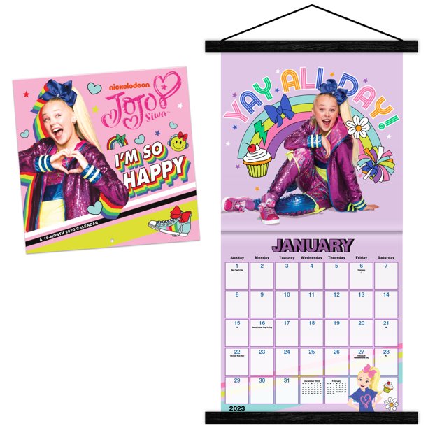 Trends International 2023 JoJo Siwa Wall Calendar & Frame