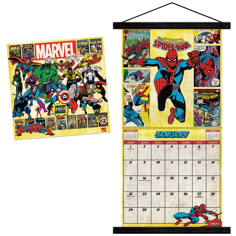 Trends International 2023 Marvel Comics Wall Calendar & Magnetic Frame -  Walmart.com