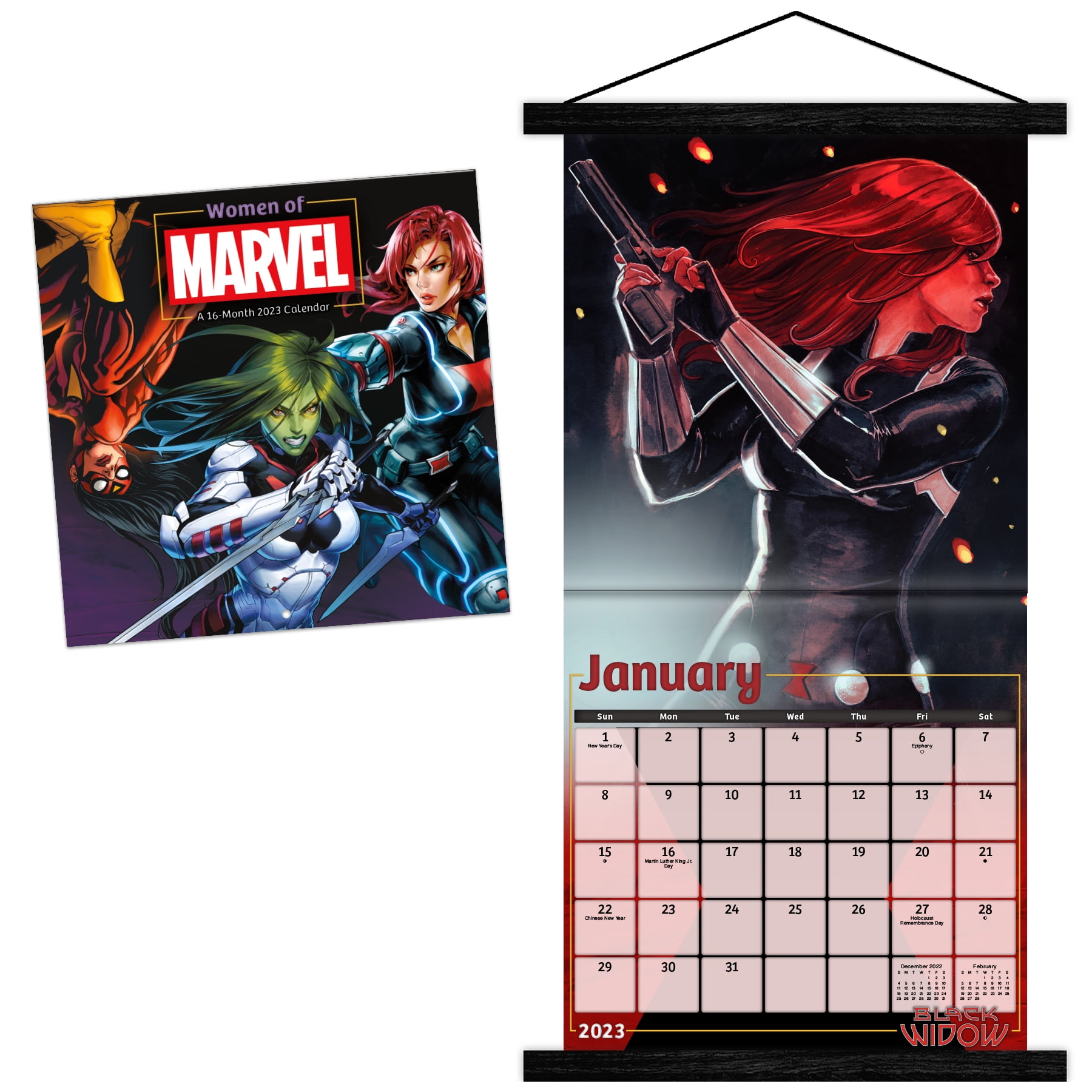 Trends International 2023 Marvel Women of Marvel Wall Calendar