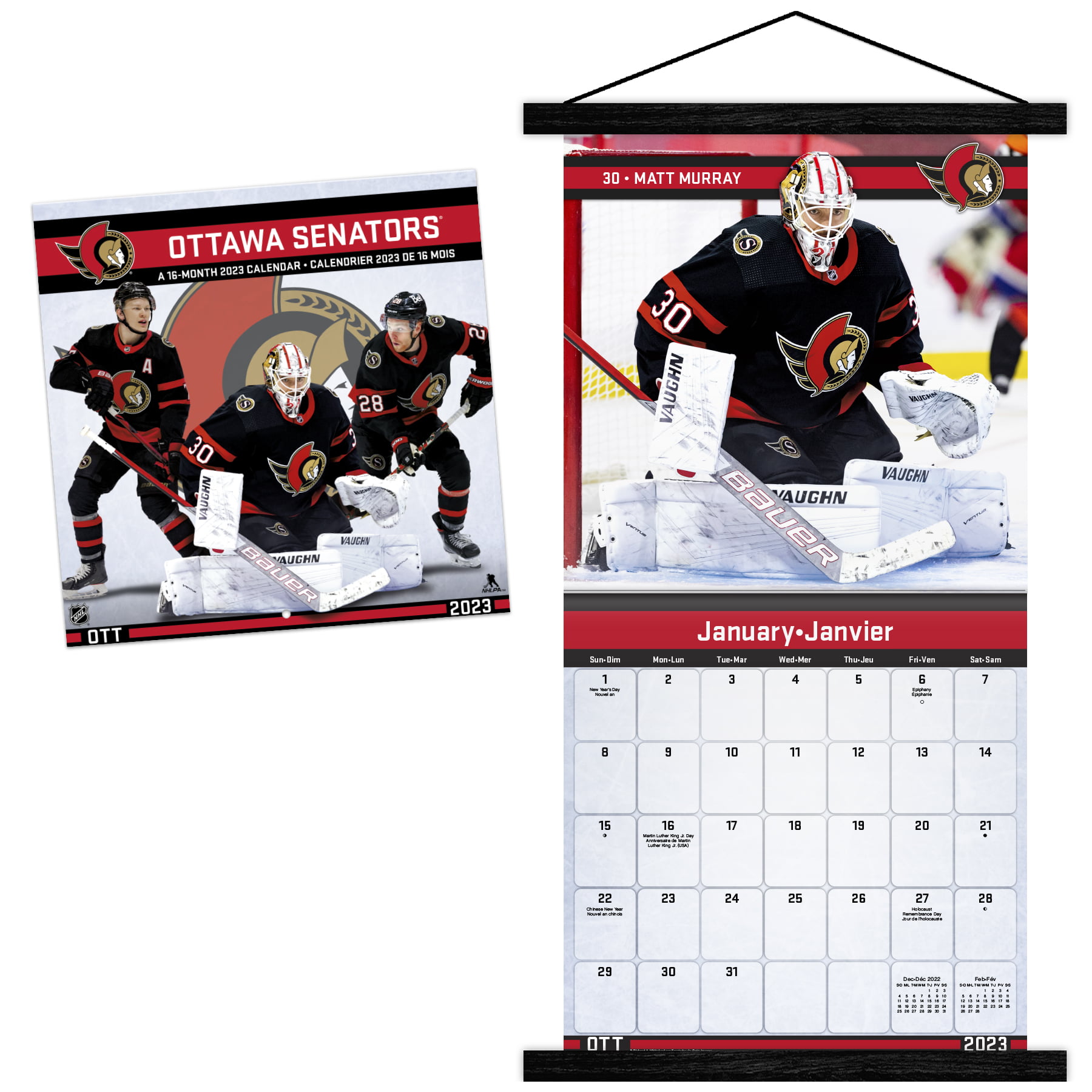 Ottawa Senators 2022 Wall Calendar