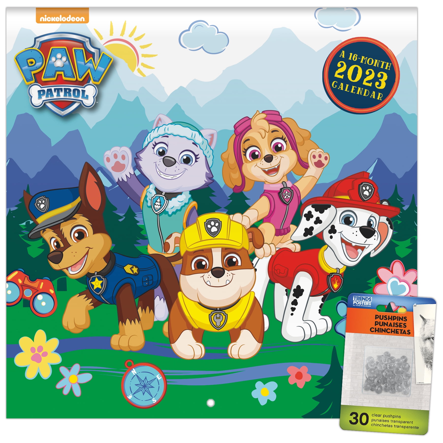 Trends International 2023 Nickelodeon PAW Patrol Wall Calendar