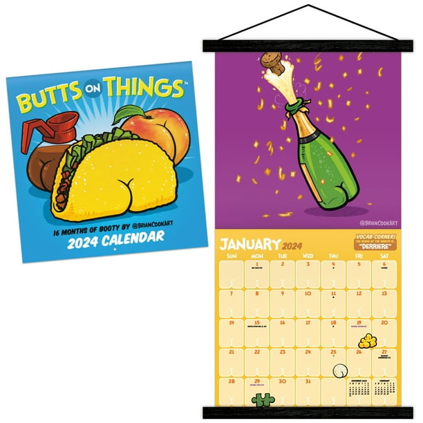 Trends International 2024 Butts on Things Wall Calendar &