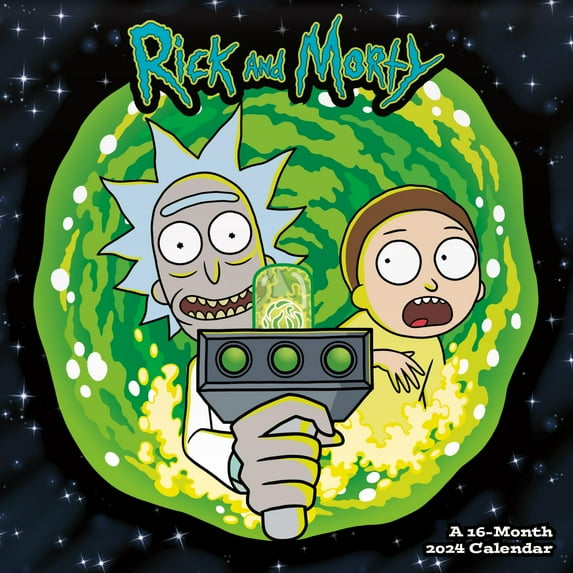Trends International 2024 Cartoon Network Rick and Morty Mini Wall Calendar