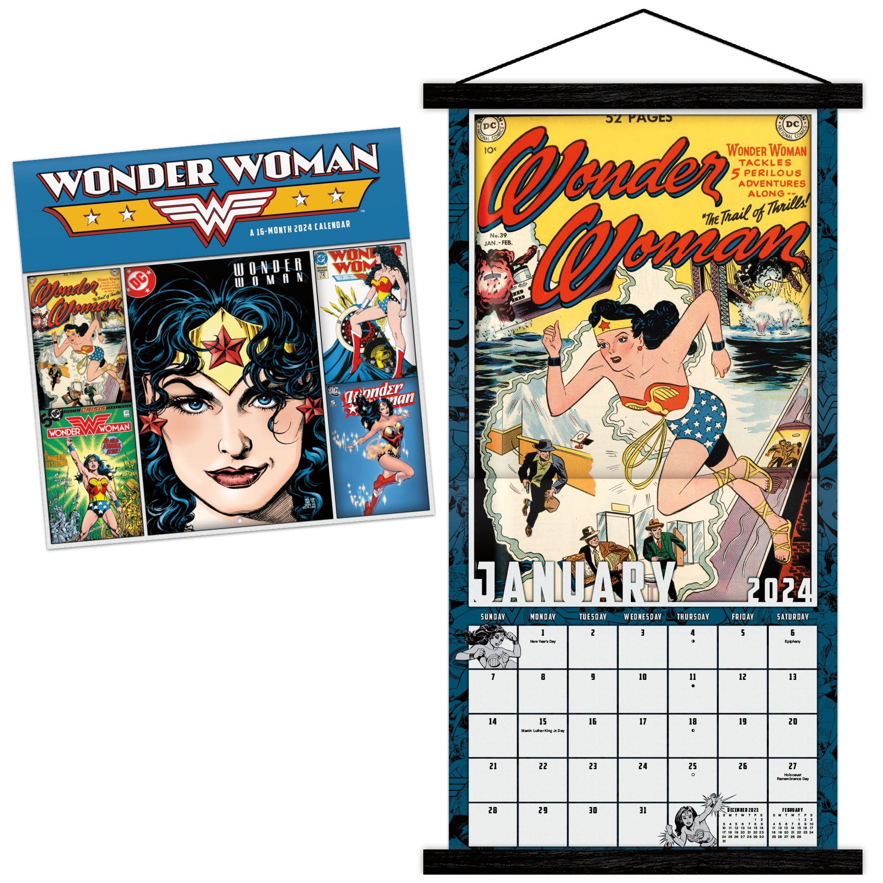 Trends International 2024 DC Comics Wonder Woman Wall Calendar
