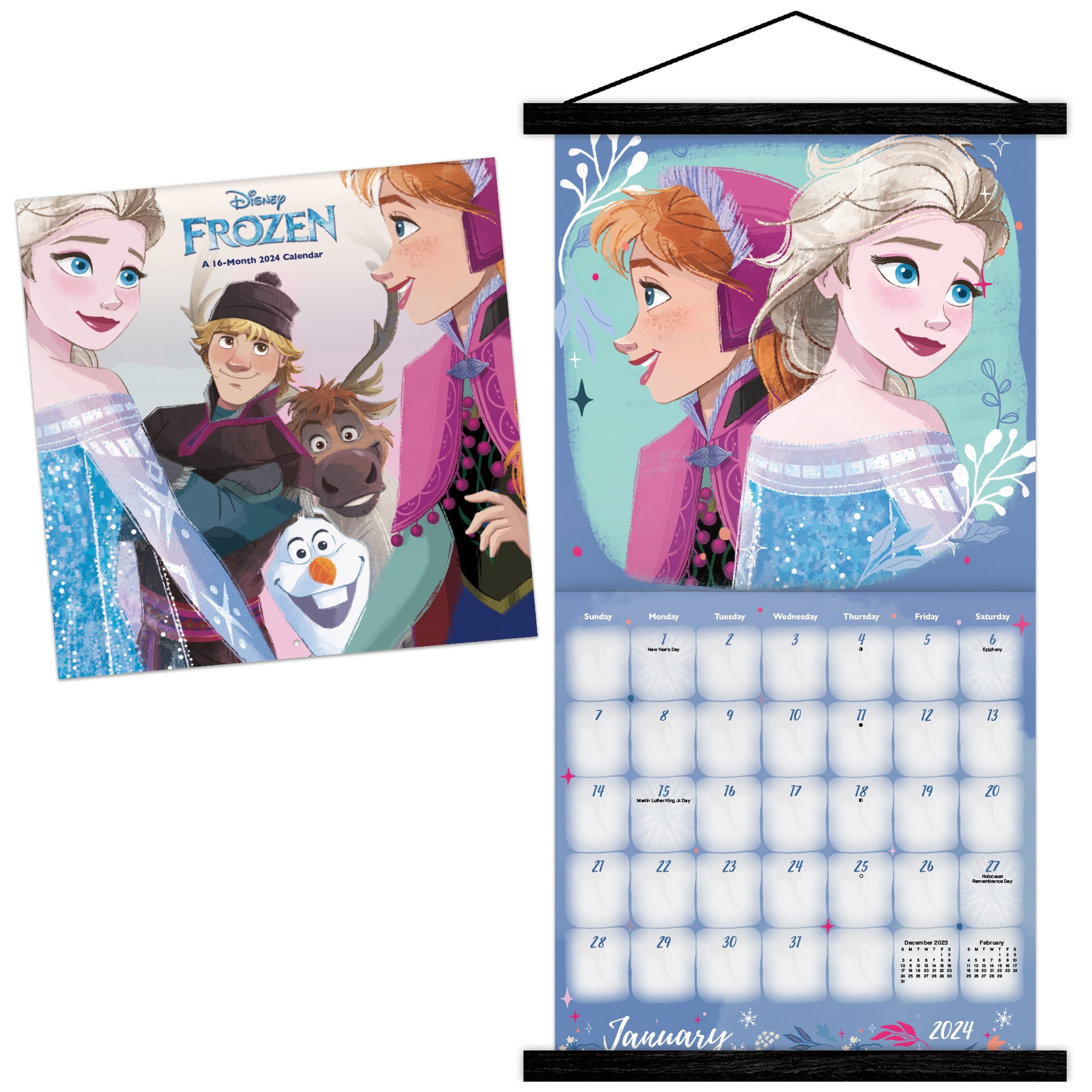 Trends International Disney Frozen 2024 7 x 7 Mini Calendar on