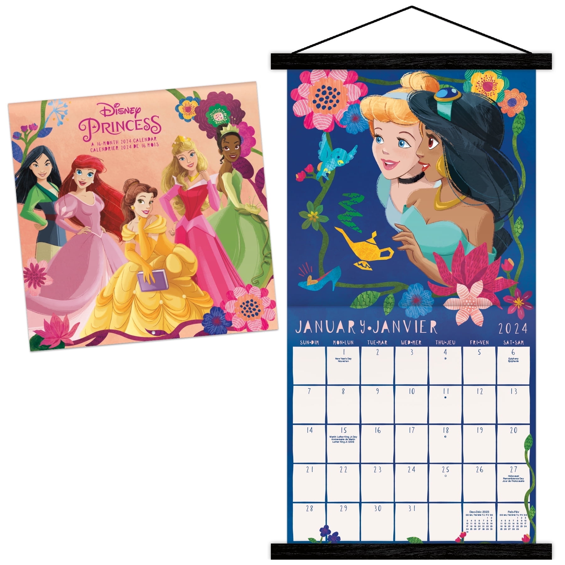 Trends International 2024 Disney Princess Wall Calendar &