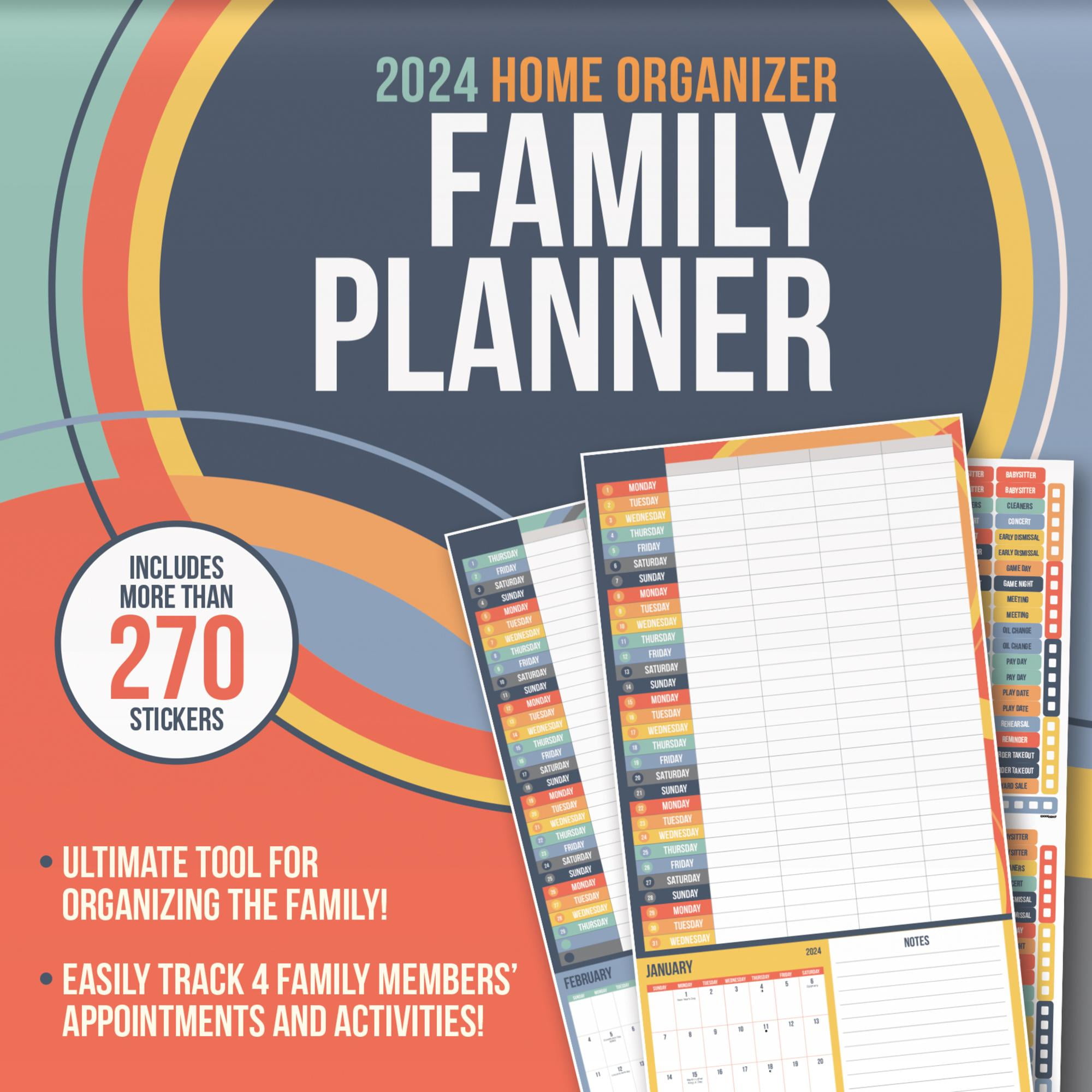 Trends International 2024 Family Planner Wall Calendar, Size: 12 x 0.15 x 12