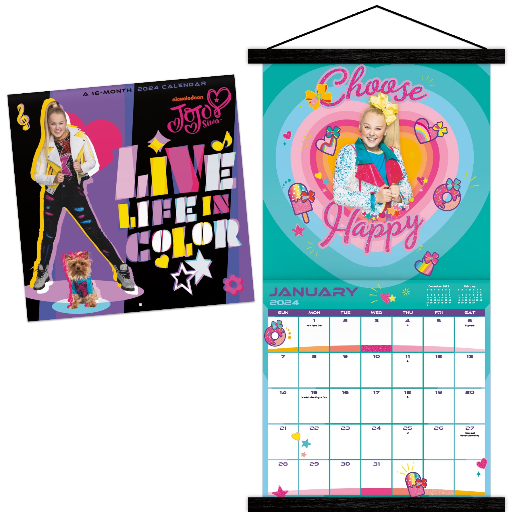 Trends International 2024 JoJo Siwa Wall Calendar & Frame
