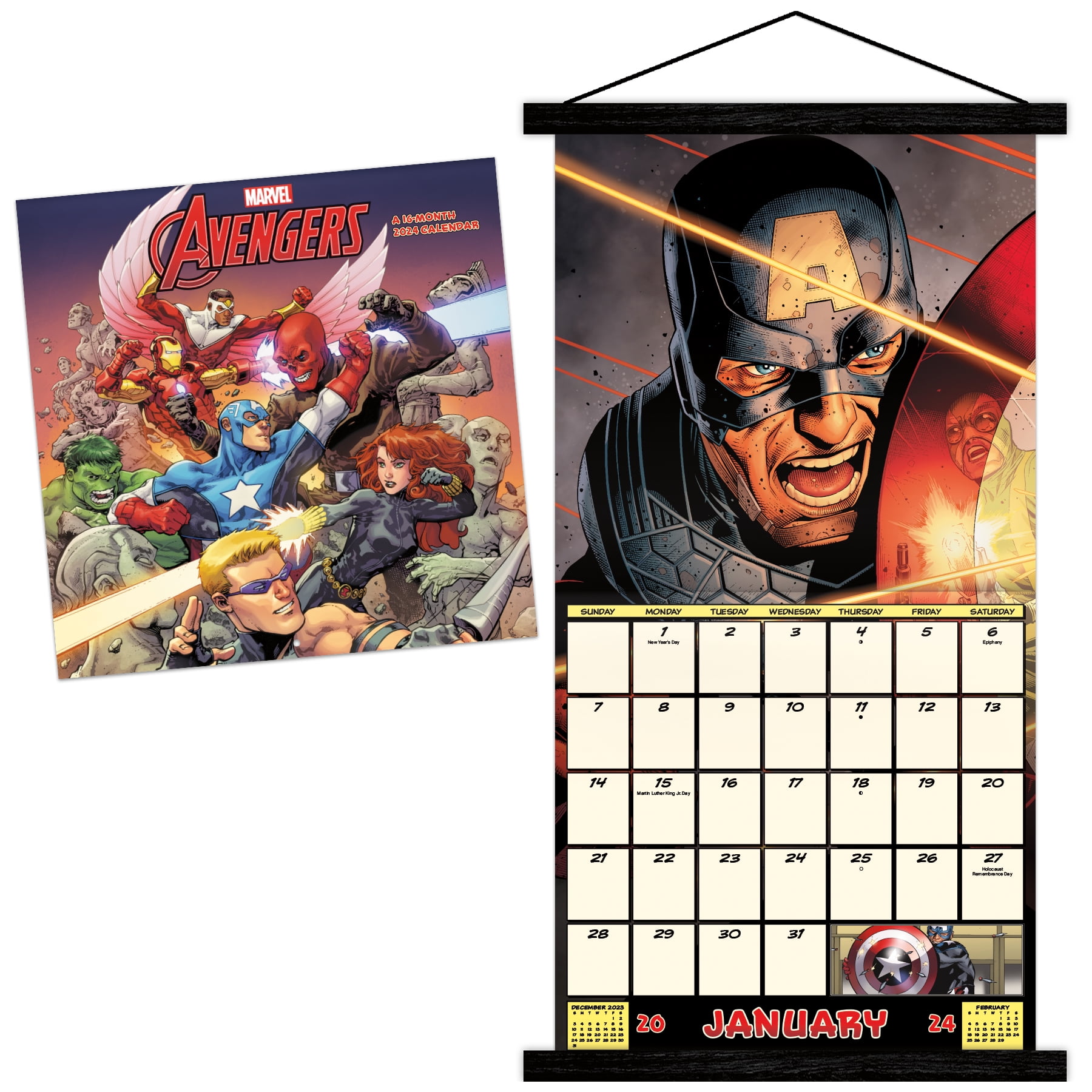 Trends International 2024 Marvel Avengers Wall Calendar &