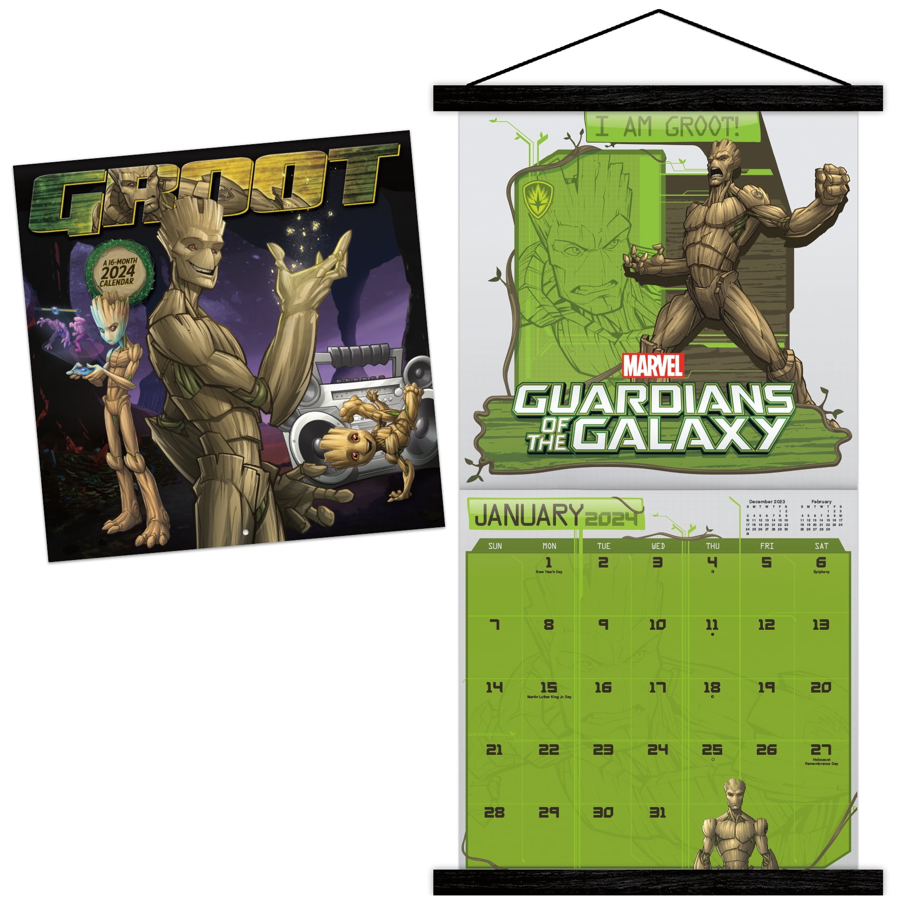 MARVEL CALENDRIER OFFICIEL 2024 JE SUIS GROOT, calendrier 2024
