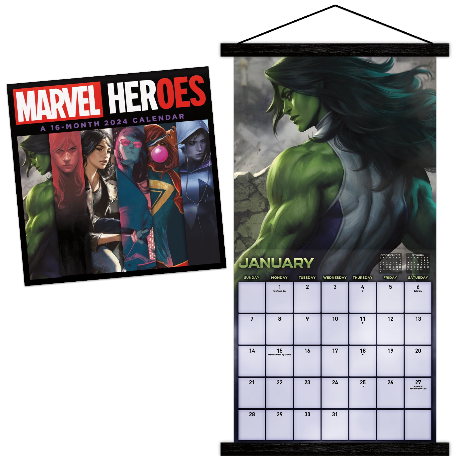2024 wall calendar, Marvel Calendrier mural