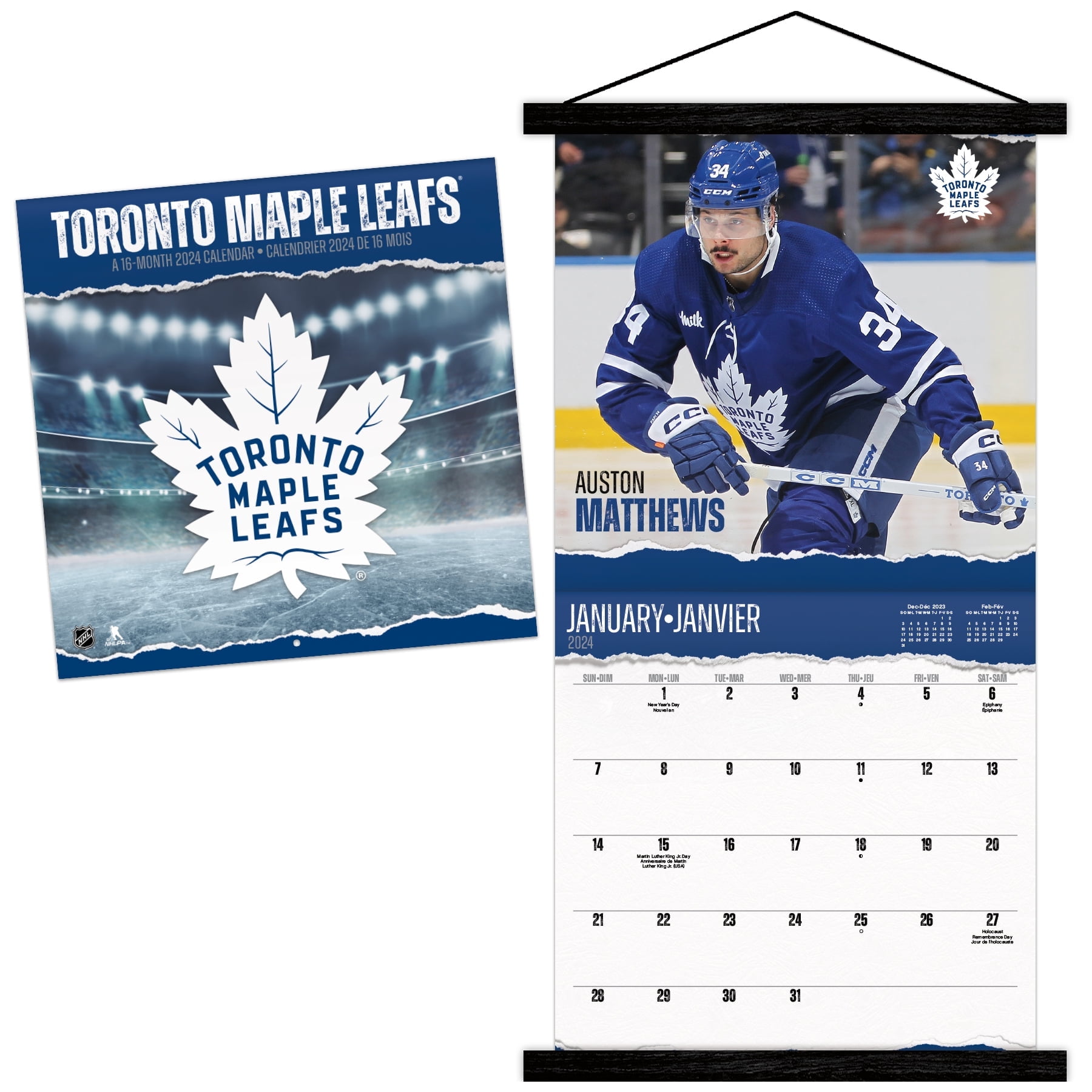 Trends International 2024 NHL Toronto Maple Leafs Wall Calendar