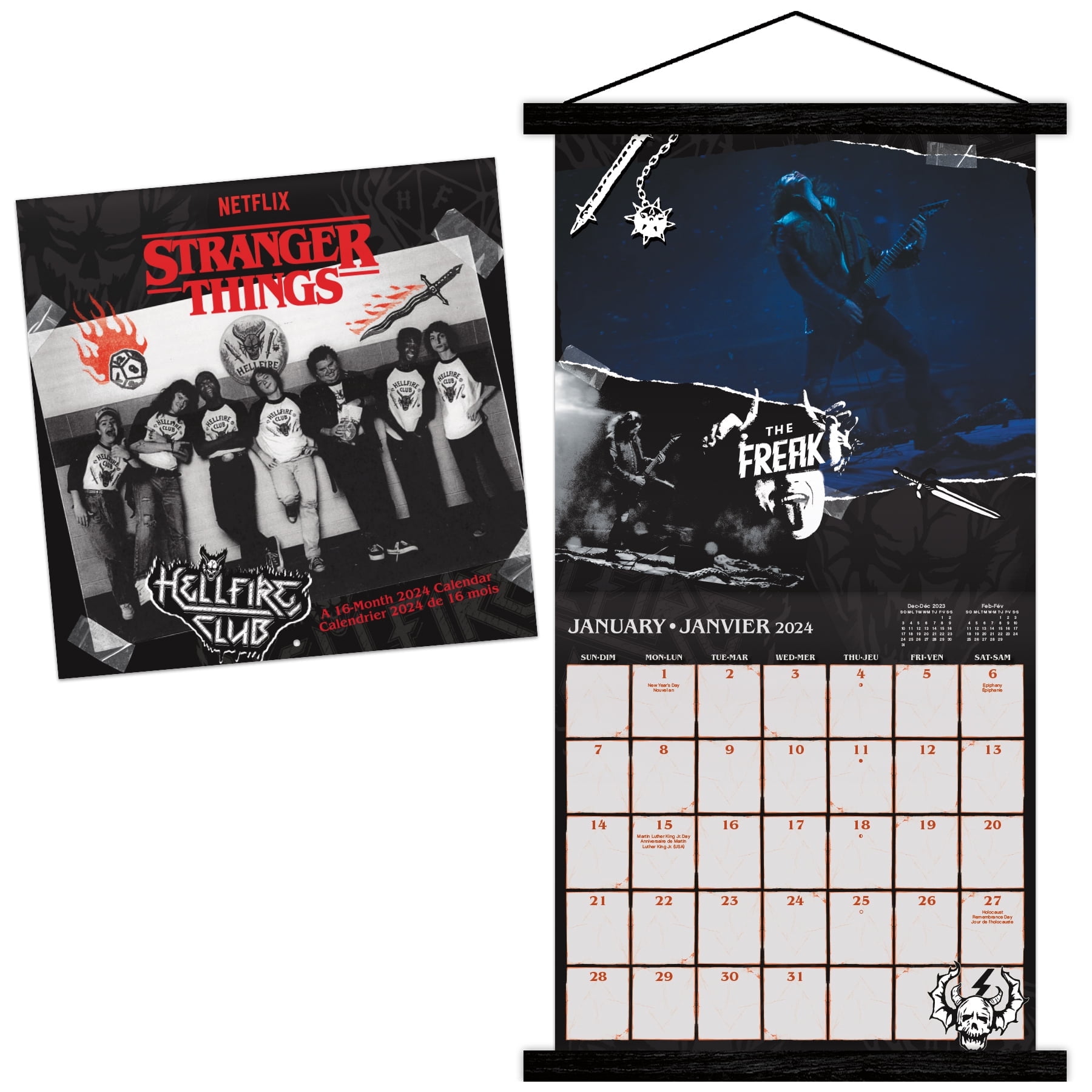 Trends International 2024 Netflix Stranger Things Wall Calendar