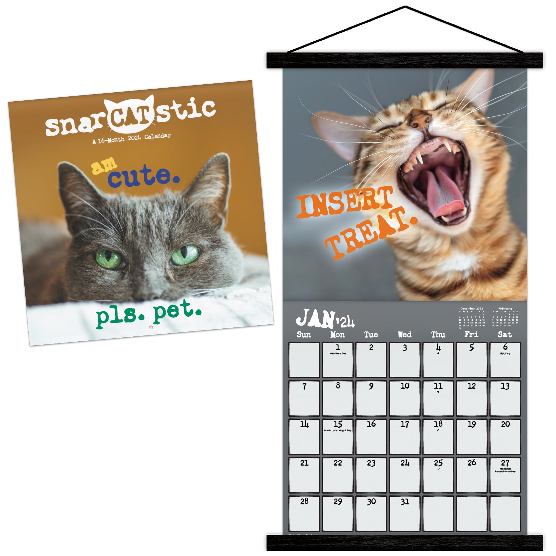 Trends International 2024 Snarcatstic Wall Calendar & Frame
