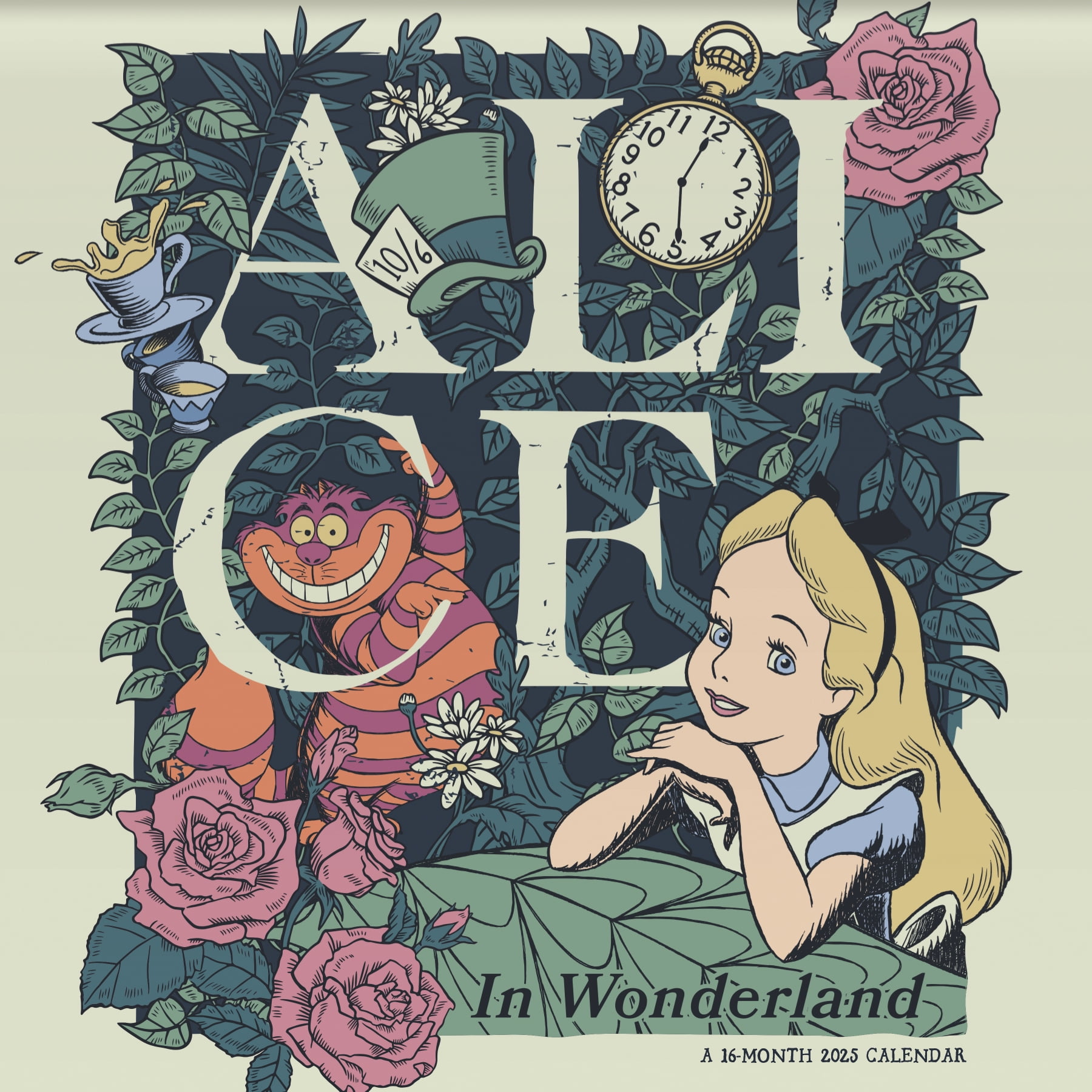 Trends International 2025 Disney Alice in Wonderland Wall Calendar