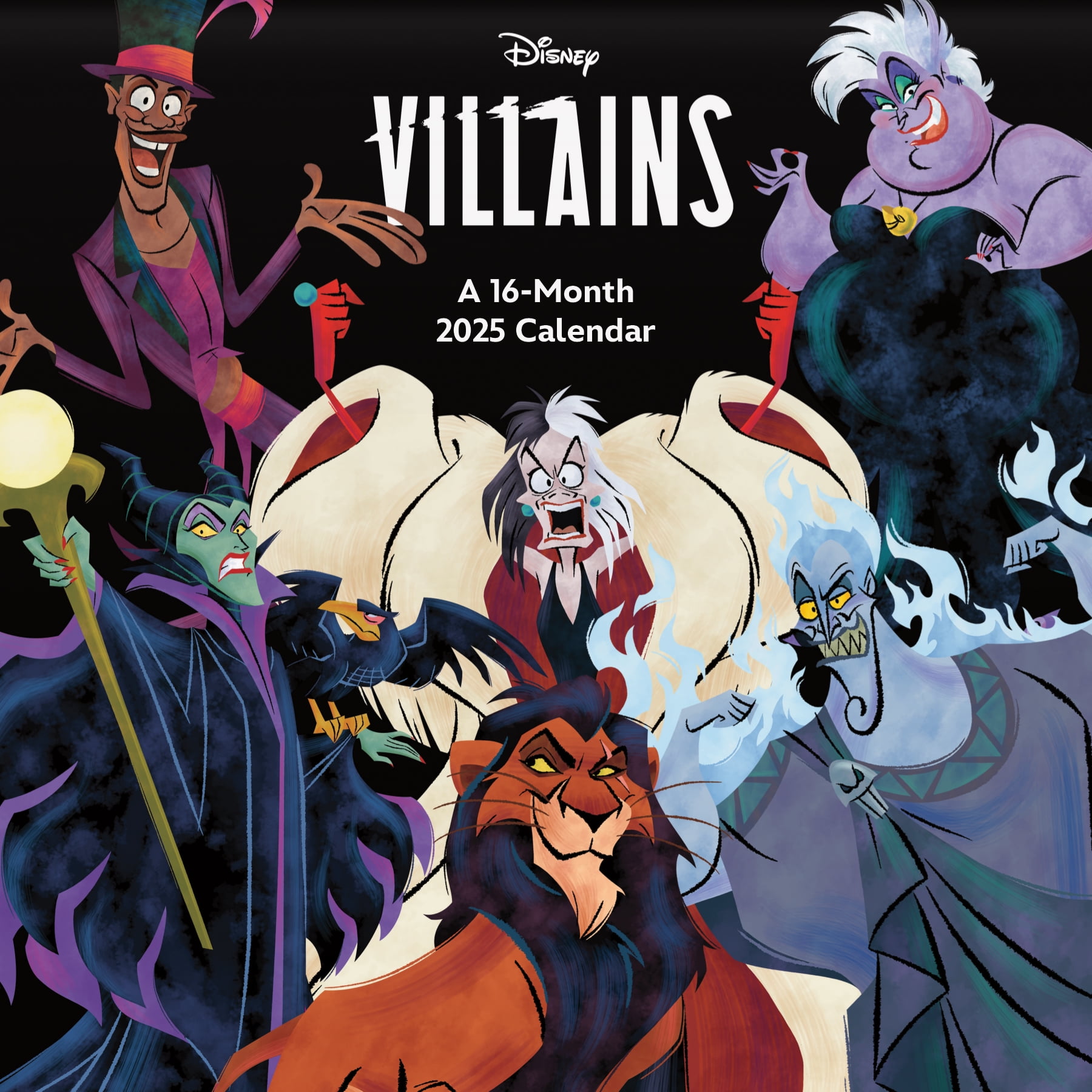 Trends International 2025 Disney Villains Wall Calendar