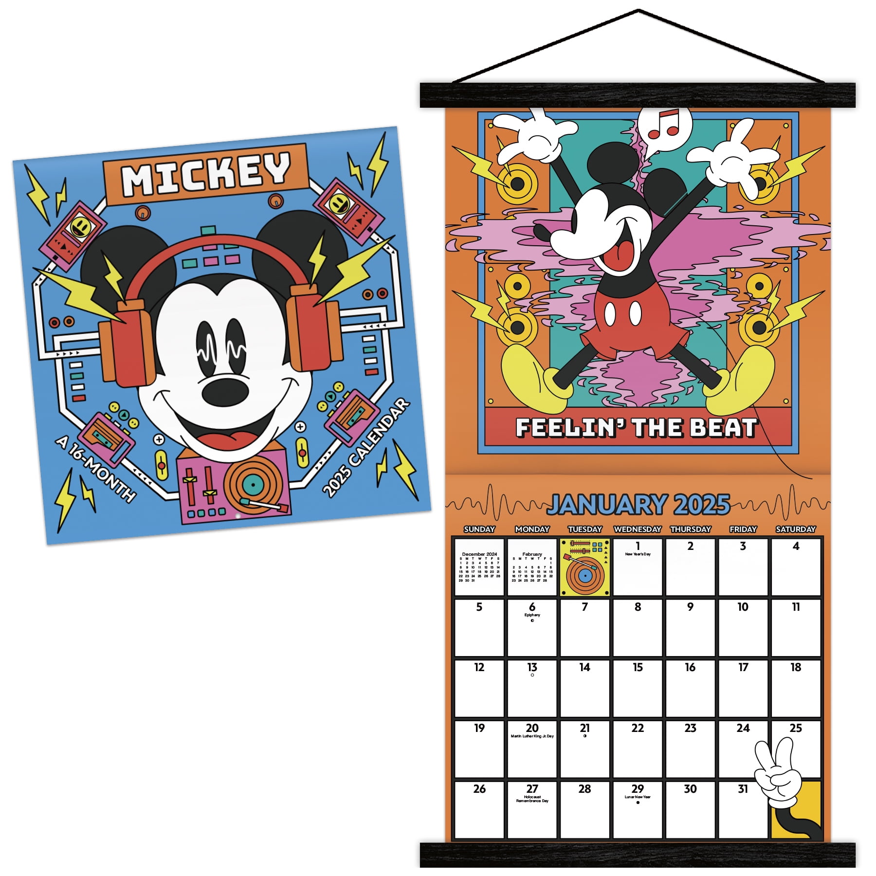 Trends International 2025 Mickey Mouse Wall Calendar & Frame