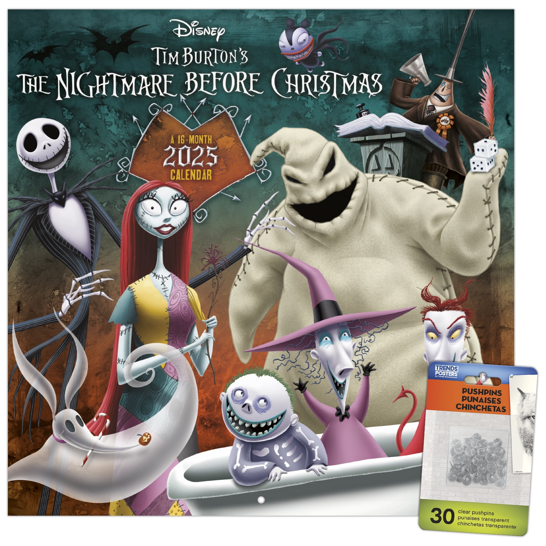 Trends International 2025 Nightmare Before Christmas Wall Calendar ...