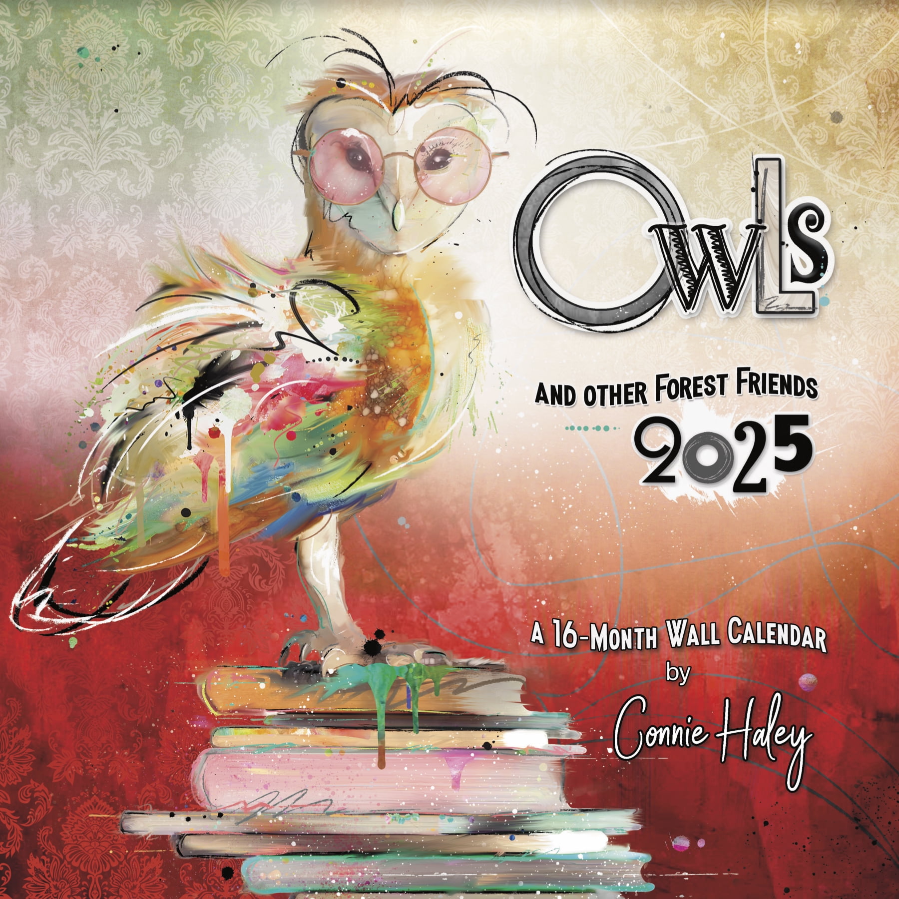 Trends International 2025 Owls by Connie Haley Wall Calendar