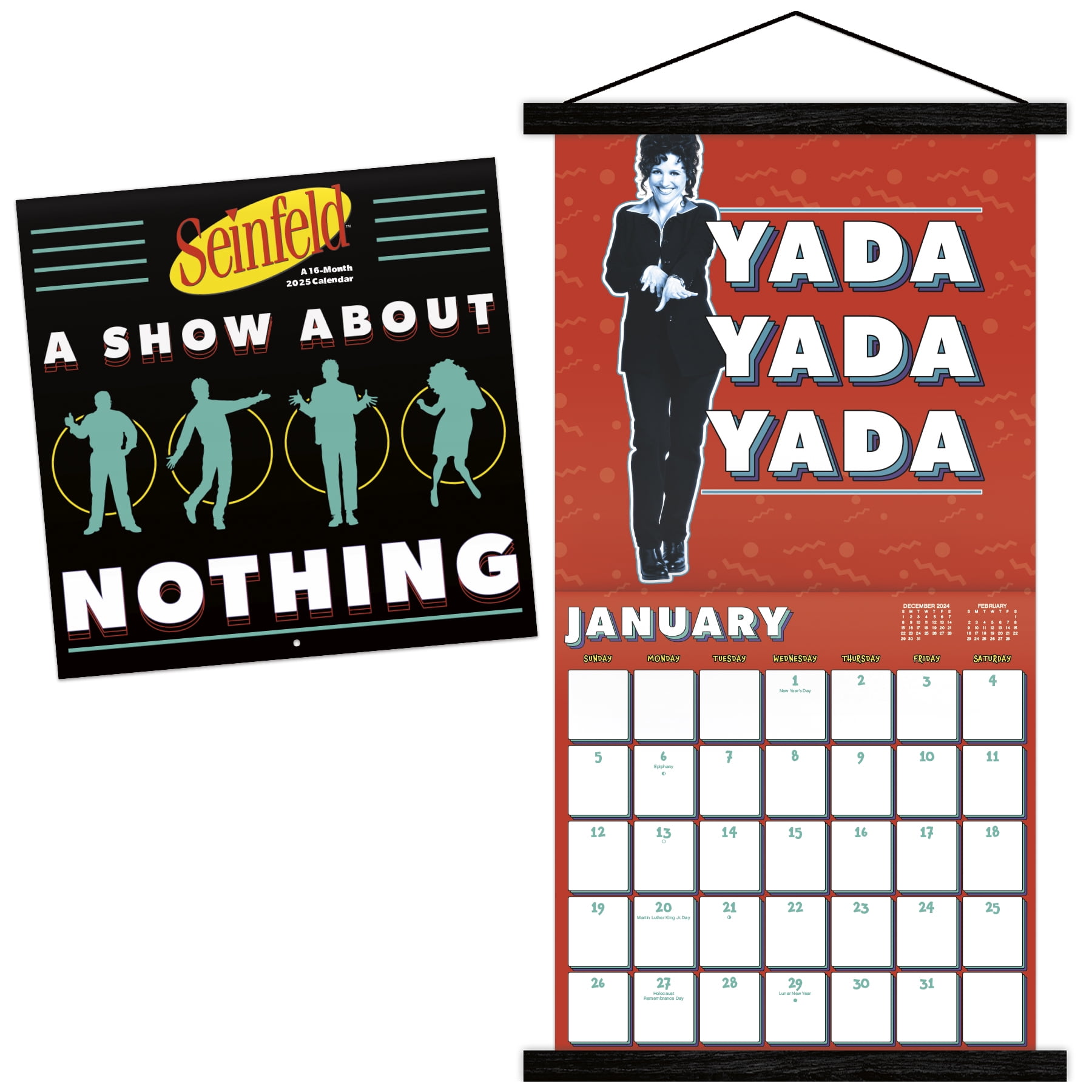 Trends International 2025 Seinfeld Wall Calendar & Frame