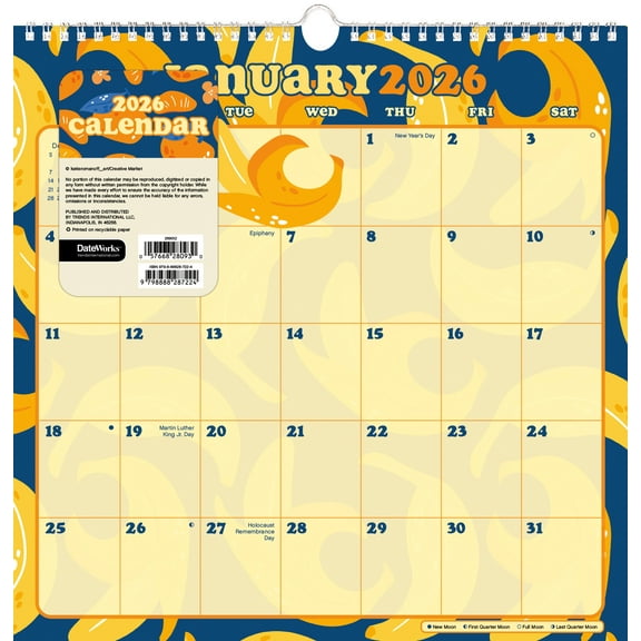 Trends International 2026 Cute Fruits Spiral Wall Calendar