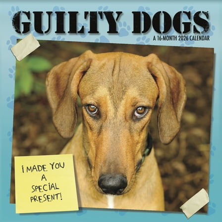 Trends International 2026 Guilty Dog Wall Calendar