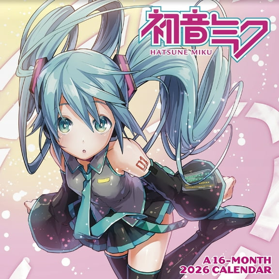 Trends International, Hatsune Miku 2026 Mini Wall Calendar, 7'' X 7'', 16-Month Calendar with Stapled Binding