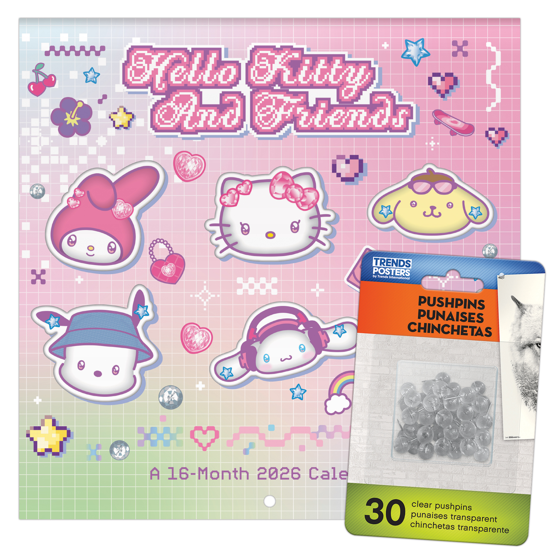 Trends International, Mini Wall Calendar, 2026 Hello Kitty