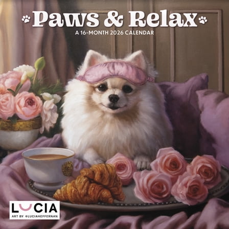 Trends International 2026 Lucia Heffernan - Paws and Relax Wall Calendar