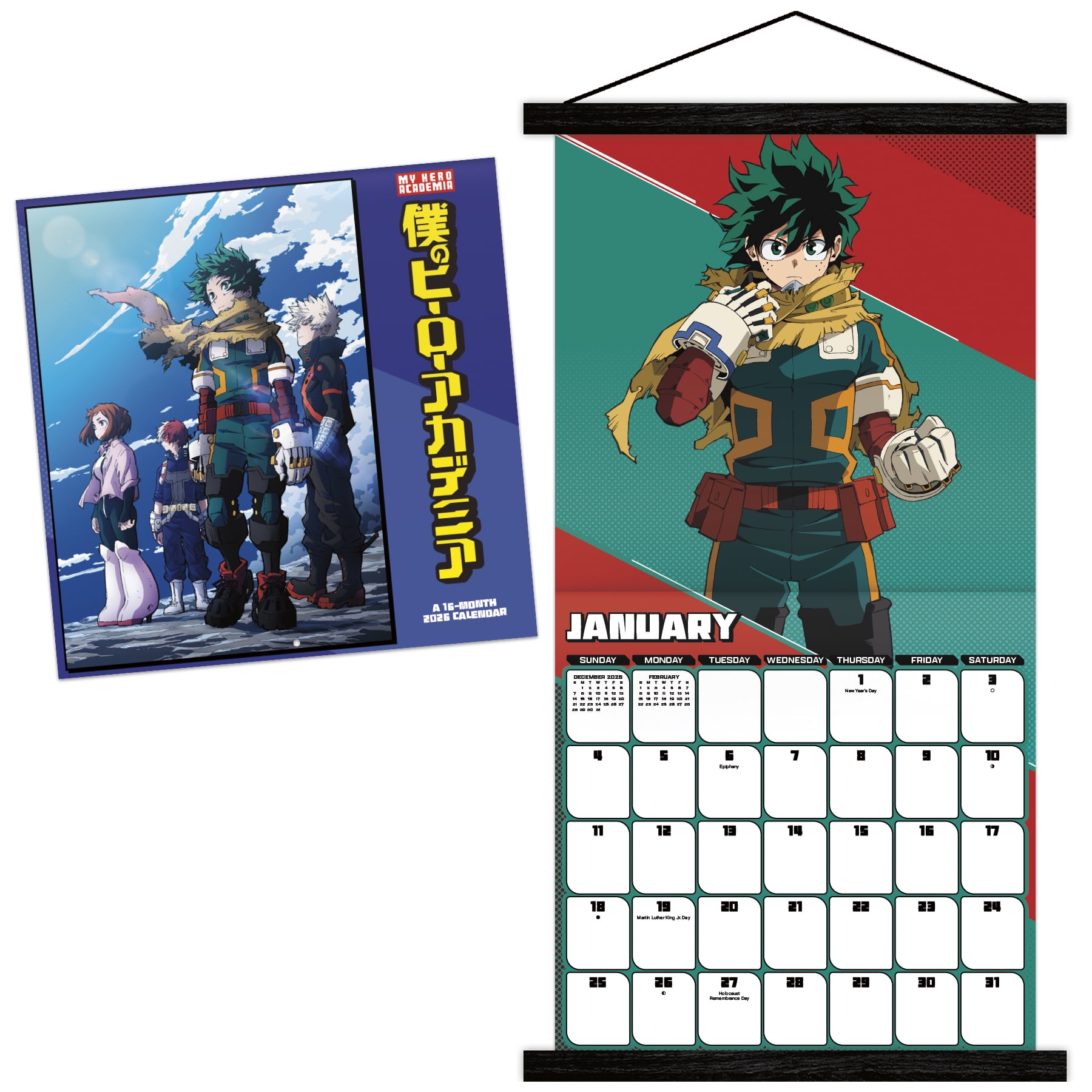 Trends International 2026 My Hero Academia Wall Calendar