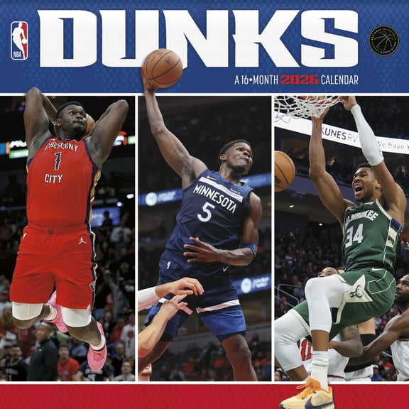 Trends International 2026 NBA Dunks Wall Calendar