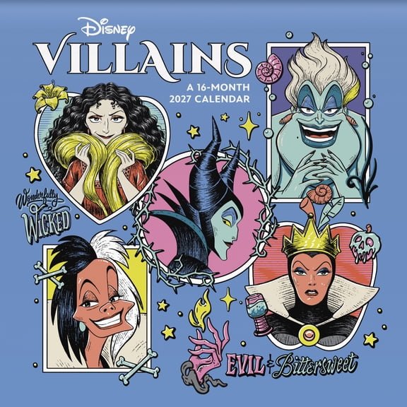 Trends International 2027 Disney Villains Wall Calendar