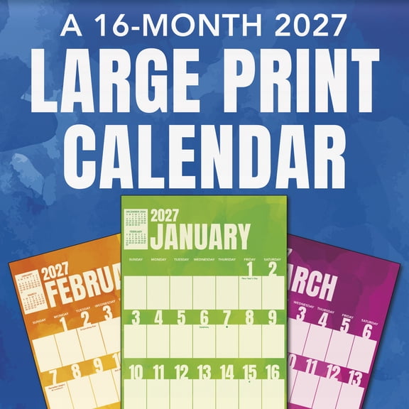 Trends International 2027 Large Print Mini Wall Calendar