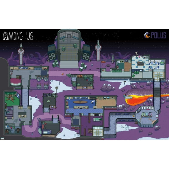 Trends International Among Us - Polus Map Wall Poster 22.375" x 34" Premium Unframed Version