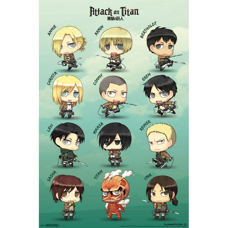 Trends International Attack on Titan - Chibi Characters Poster 