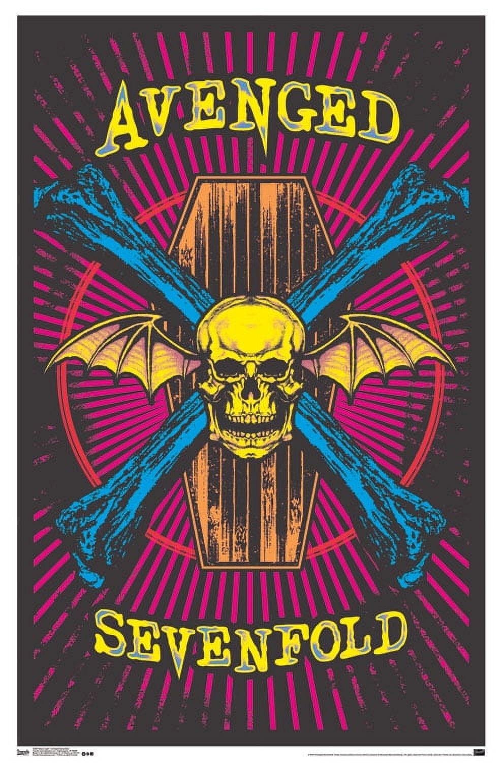 Trends International Avenged Sevenfold Black Light Poster 23 x 35 