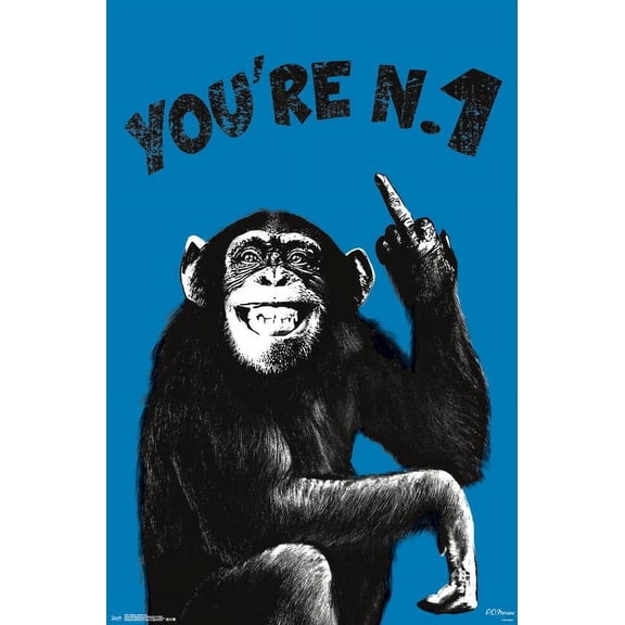 Trends International Chimpy - Number One Poster
