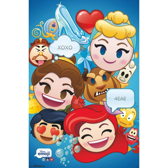 Trends International Disney Emoji Princess Wall Poster 22.375" x 34"