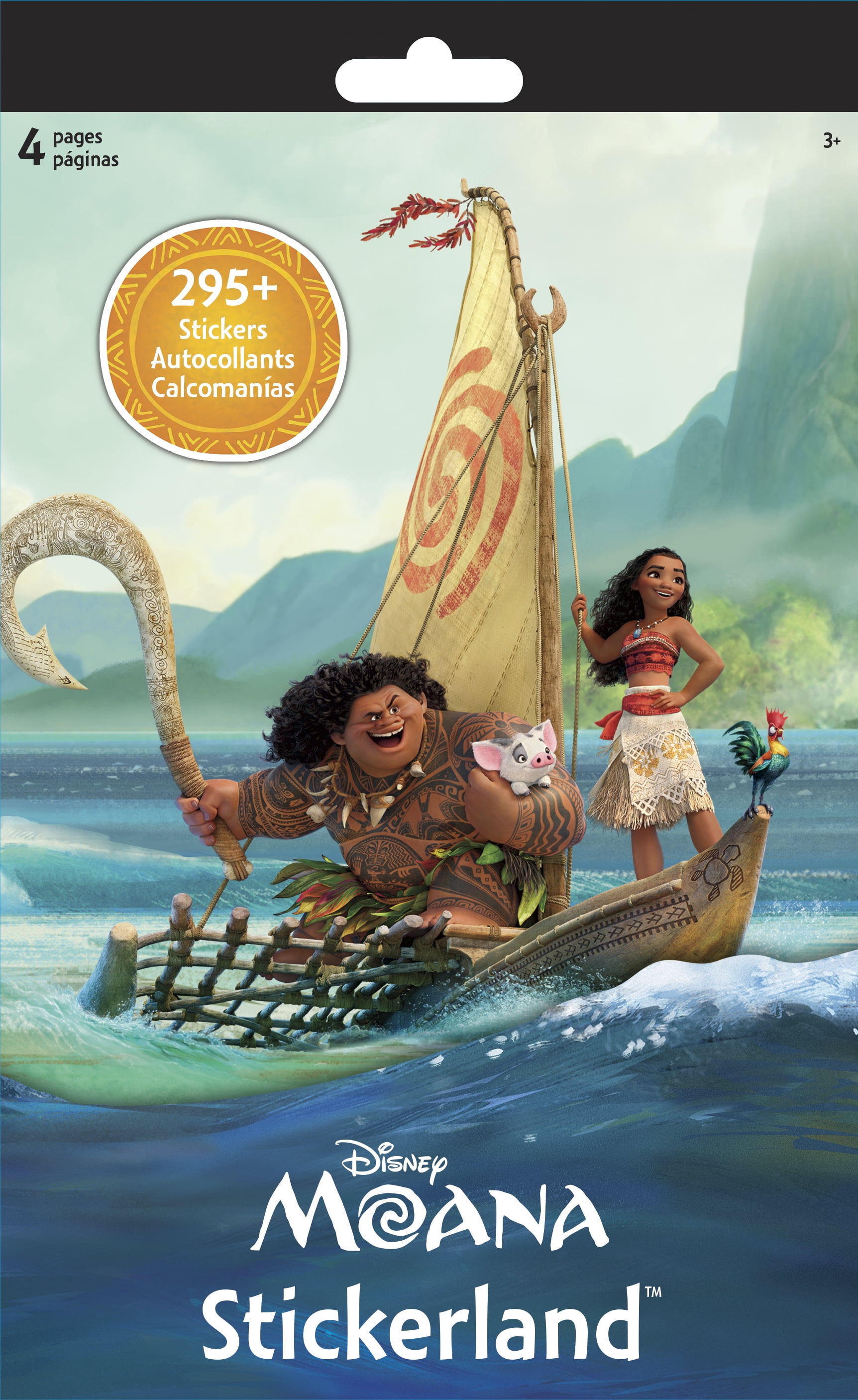 Trends International Disney Moana Themed Stickerland Pad, 4 Pages, 300 ...