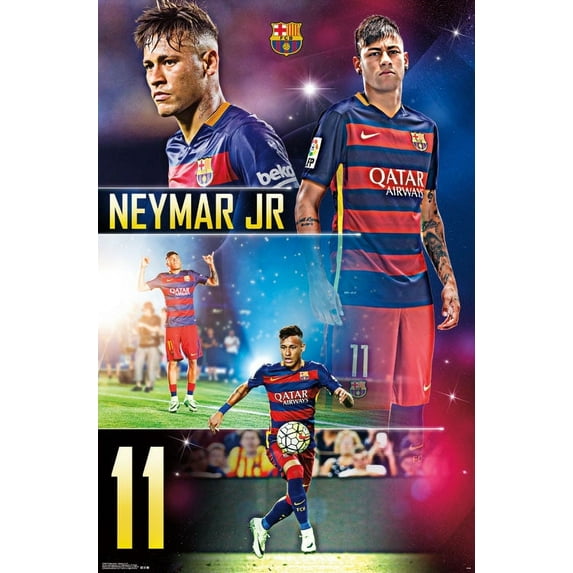 Trends International FC Barcelona Neymar Jr Wall Poster 22.375" x 34"