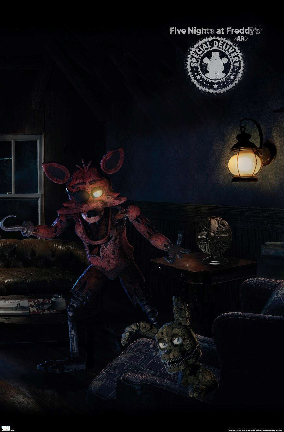 Trends International Five Nights at Freddy's: Special Delivery - Triptych 3 Wall Poster 22.375" x 34" Premium Unframed Version