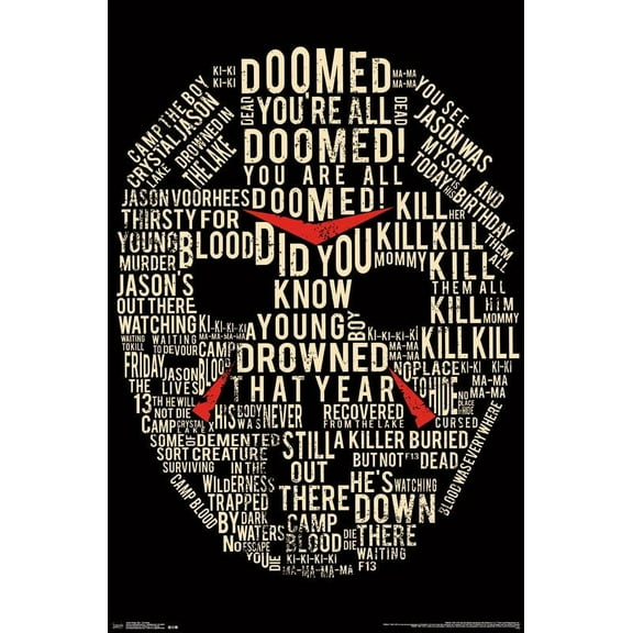 Trends International Friday 13th - Text Mask Poster