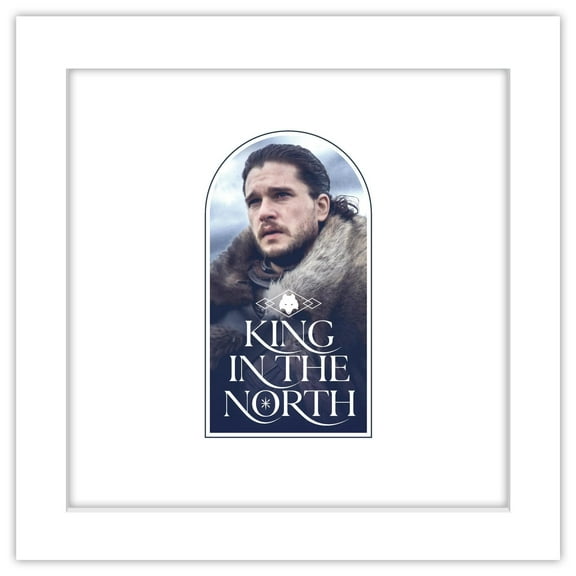 Trends International Gallery Pops Game of Thrones - Jon Snow Wall Art, White Framed Version, 12" x 12" Gallery Pops Wall Art