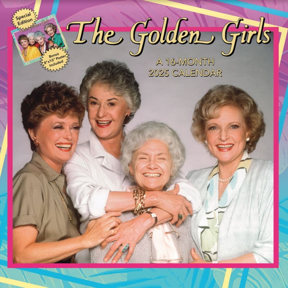 Trends International, Golden Girls Exclusive with Bonus Print 2025 Wall Calendar