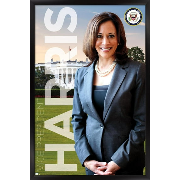 Trends International Kamala Harris - Vice President Wall Poster 24.25" x 35.75" x .75" Black Framed Version