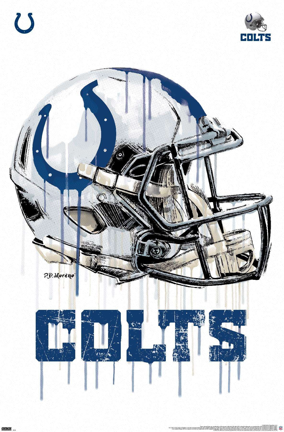 Trends International NFL Indianapolis Colts - Drip Helmet 20 Wall ...