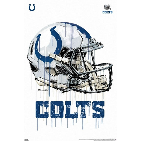 Trends International NFL Indianapolis Colts - Drip Helmet 20 Wall Poster 22.375" x 34" Premium Unframed Version
